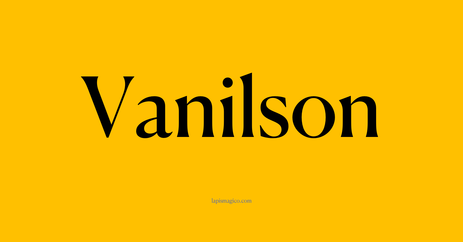 Nome Vanilson