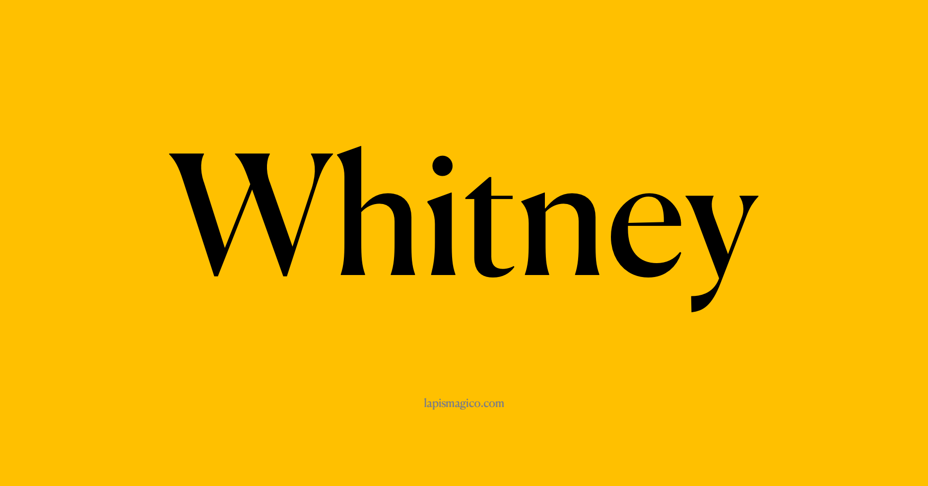 Nome Whitney