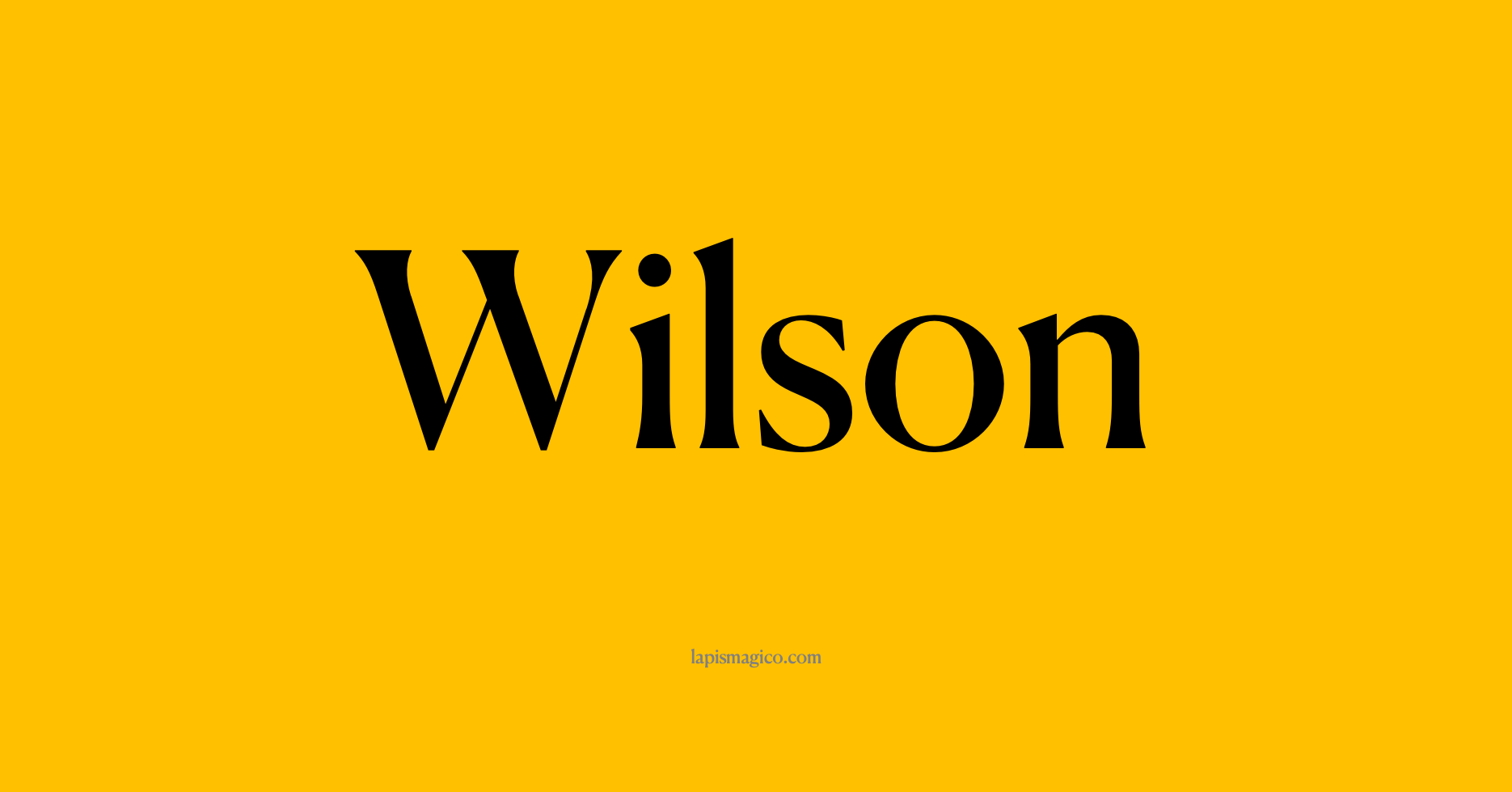 Nome Wilson
