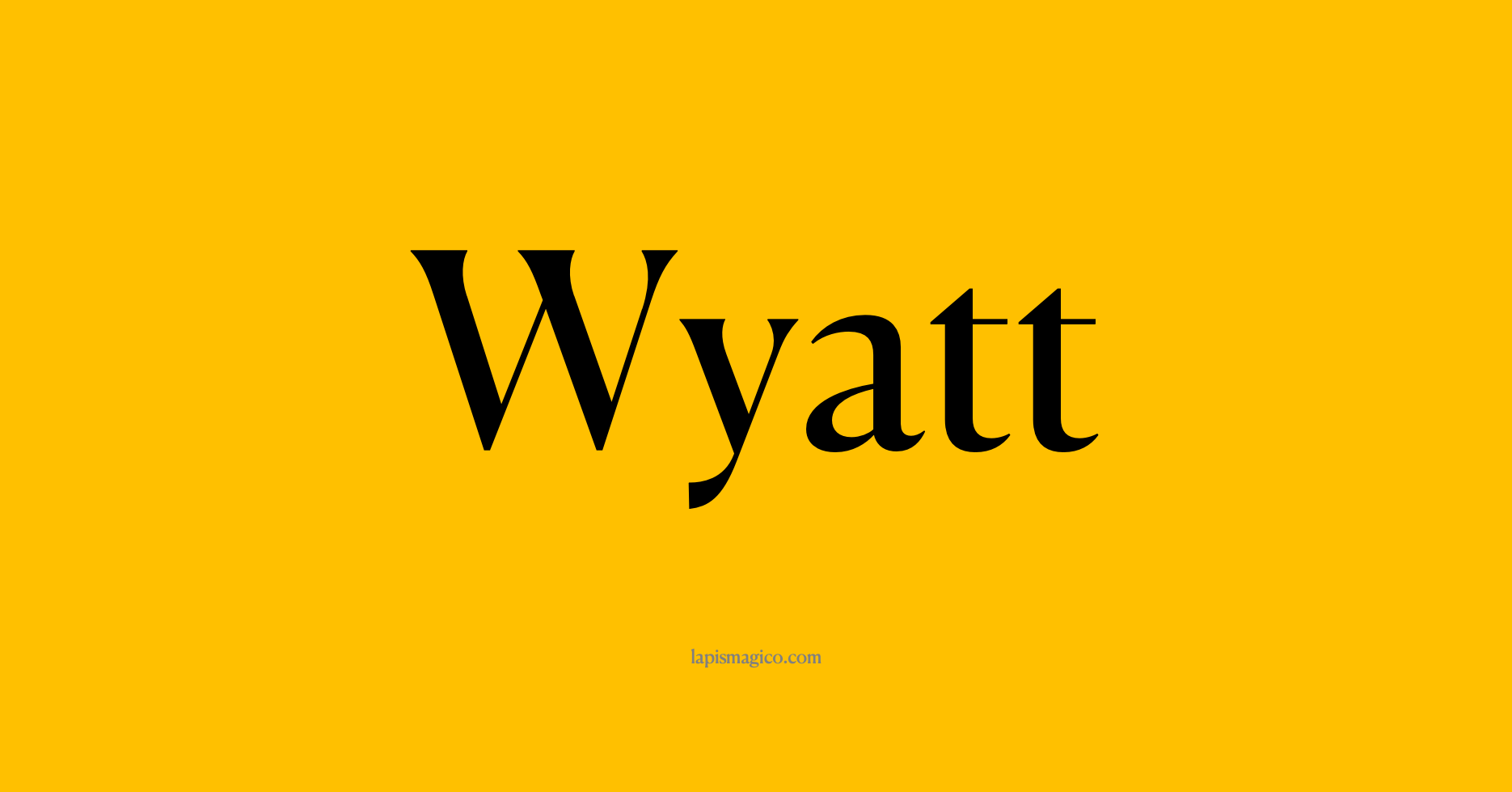 Nome Wyatt