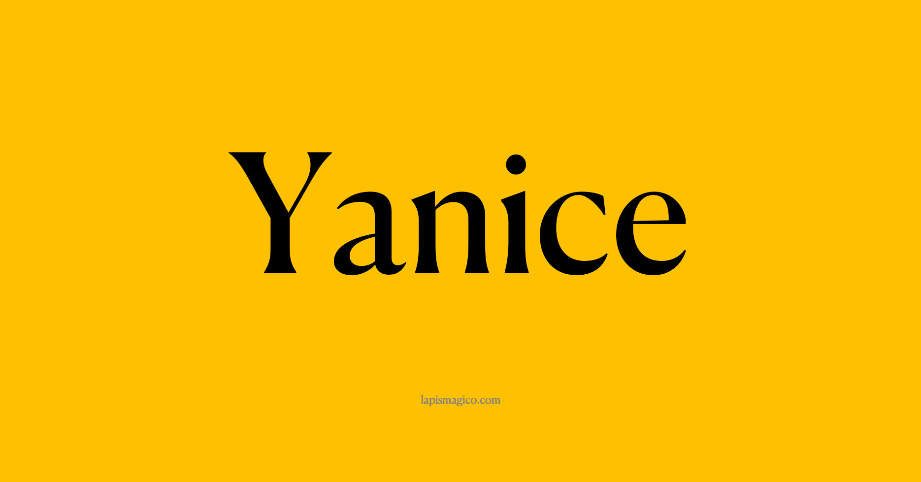 Nome Yanice