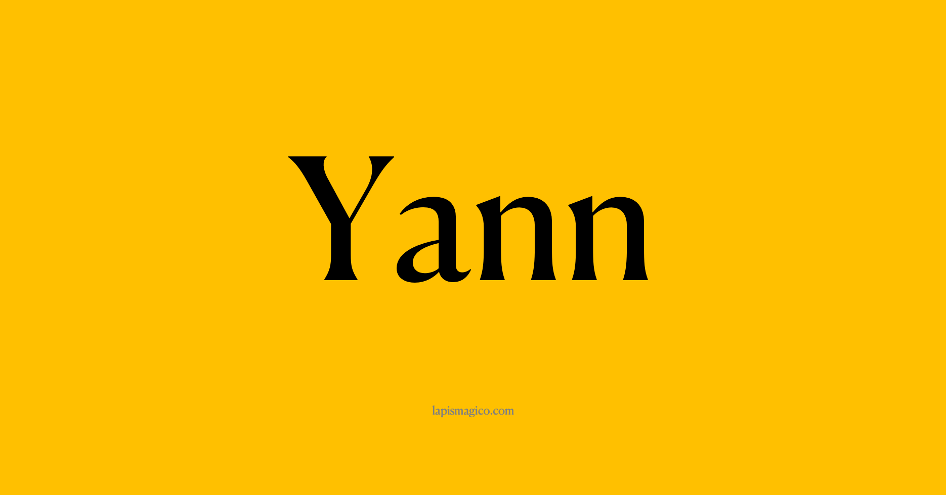 Nome Yann