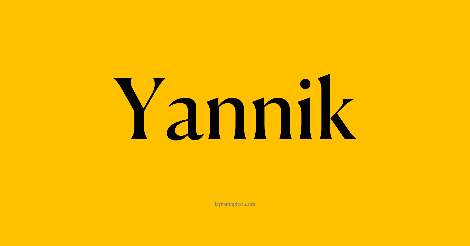 Nome Yannik