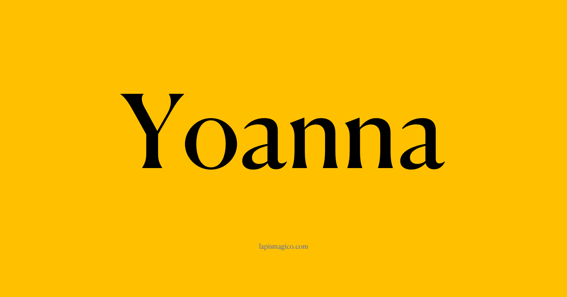 Nome Yoanna