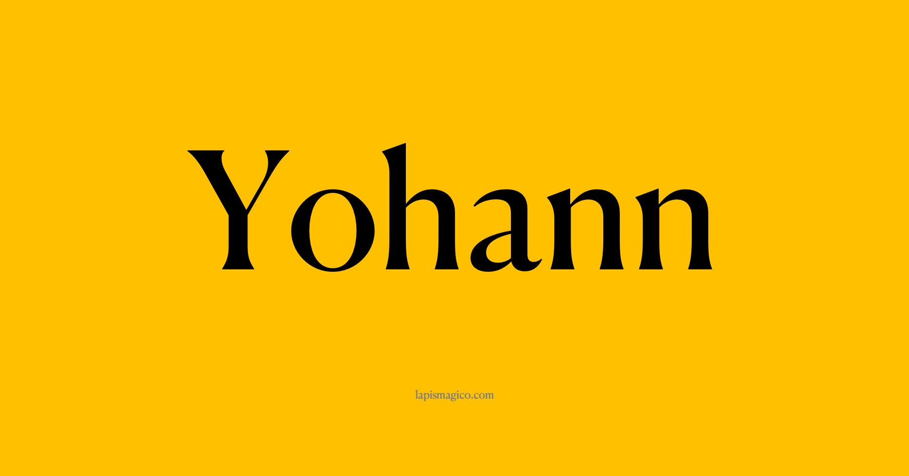 Nome Yohann