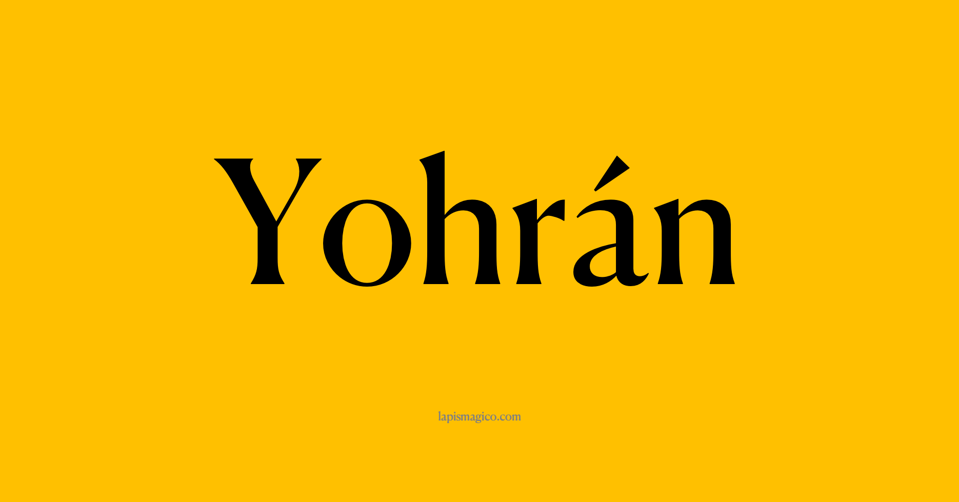 Nome Yohrán