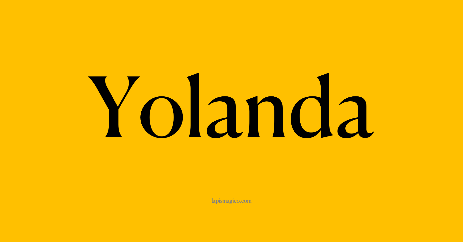 Nome Yolanda