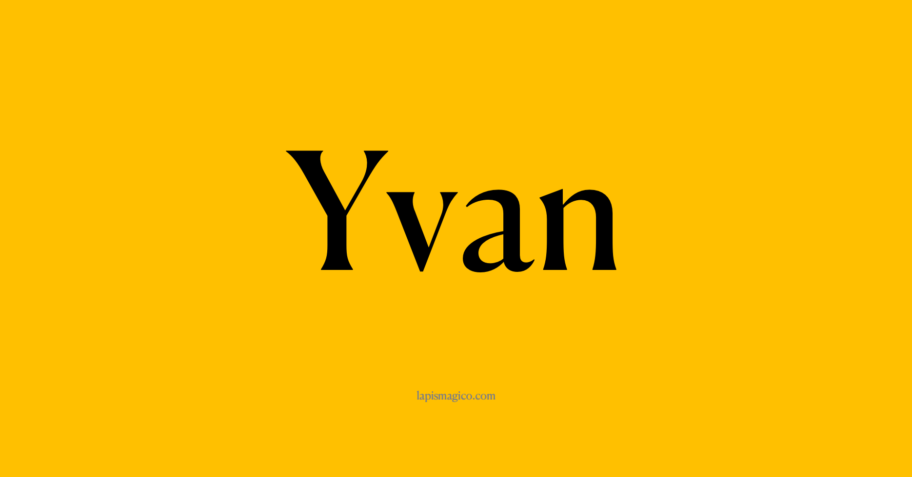 Nome Yvan