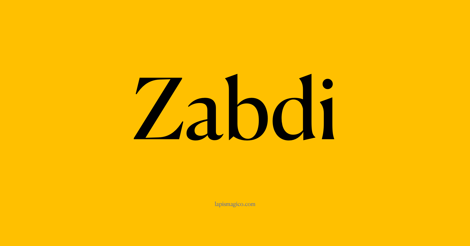 Nome Zabdi