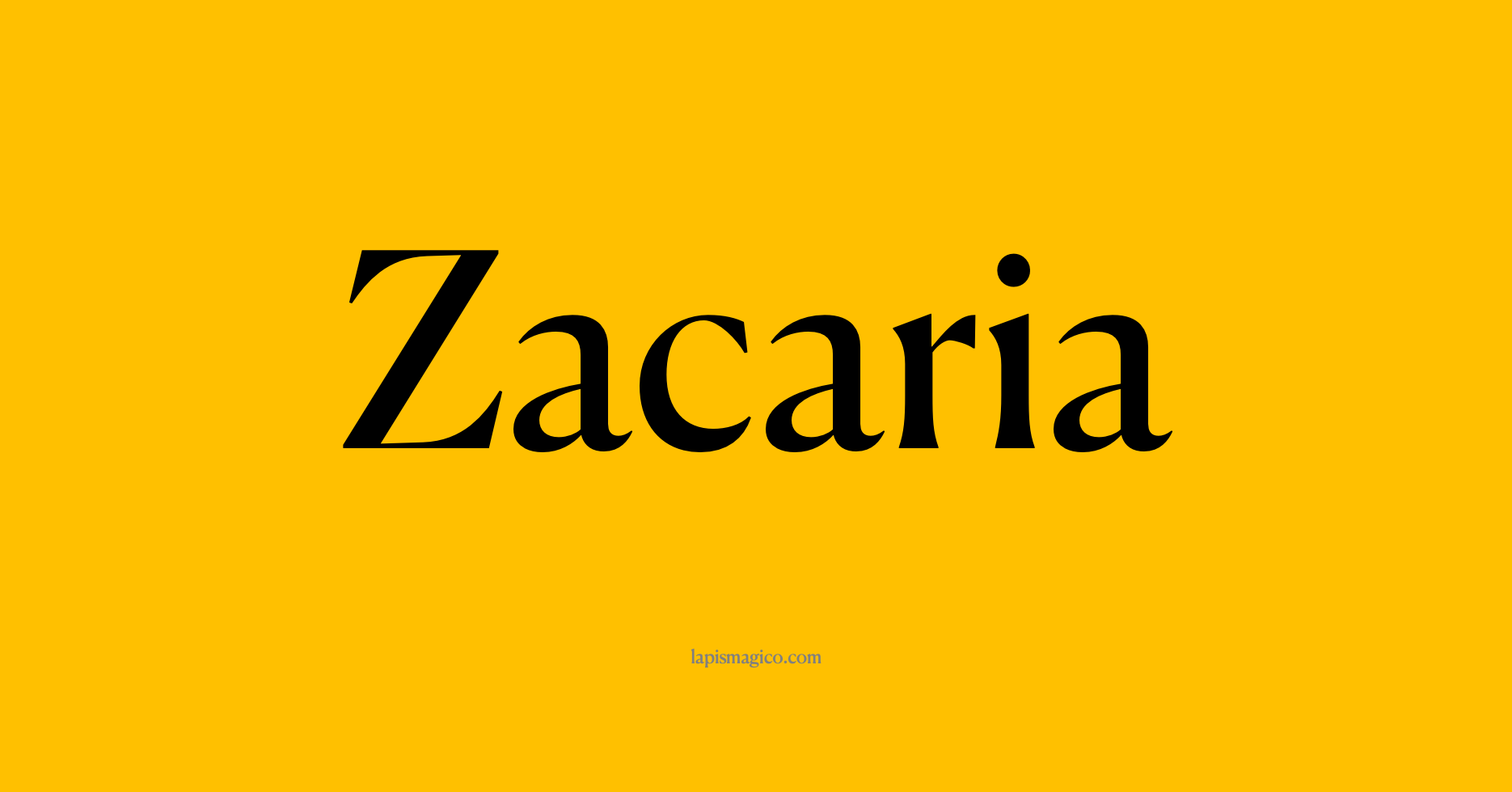 Nome Zacaria